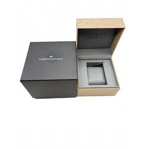 Authentic Hamilton Jazzmaster Double Watch Box Set - Wooden & Outer Box